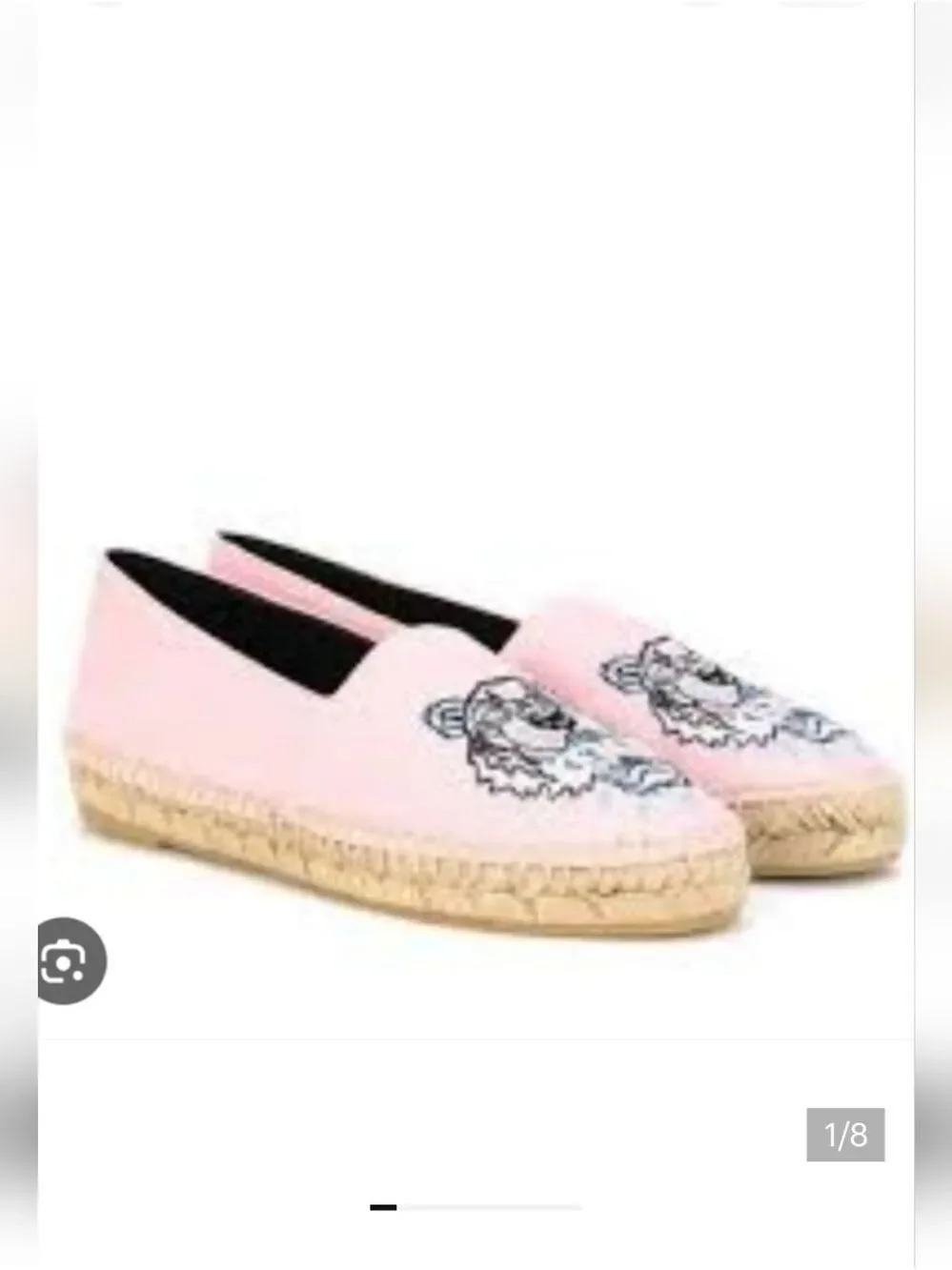 KENZO | Classic Tiger canvas espadrilles pink Blue Sz 37